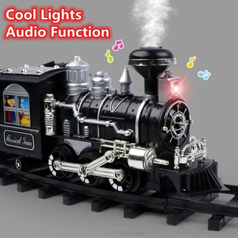 206 CM Super Track Fernbedienung Zug Hinzufügen Wasser Rauch Licht Musik Puzzle Lehre Eltern-Kind-Interaktion DIY Montage RC Spielzeug