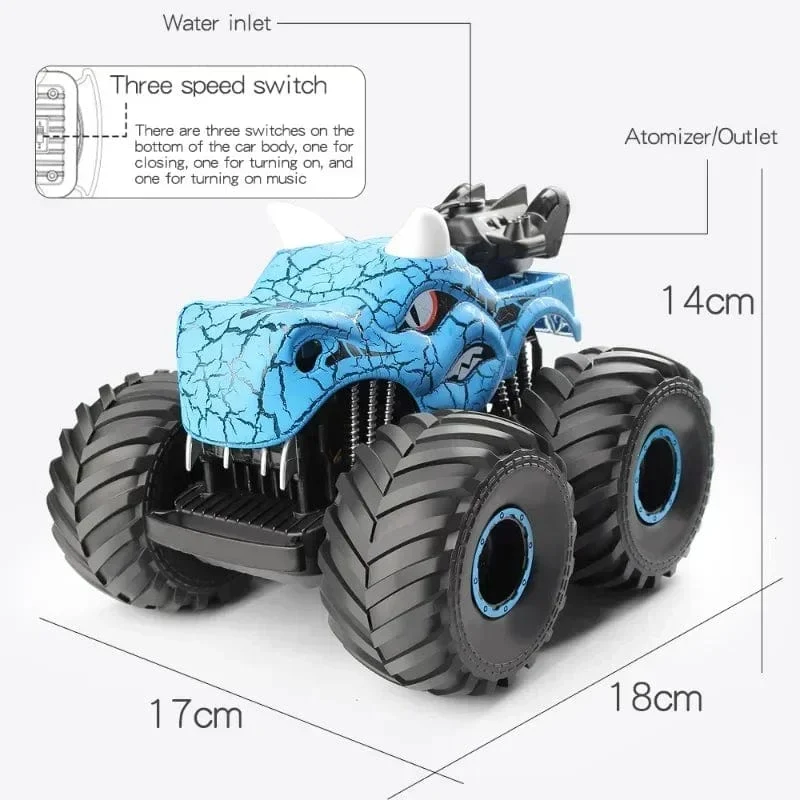 RC Auto Kinder Spielzeug Fernbedienung Autos Kinder Spielzeug Ständer mit Lichter Spray Dinosaurier Stunt Chinesische Elektro Fahrzeug Spielzeug für Jungen