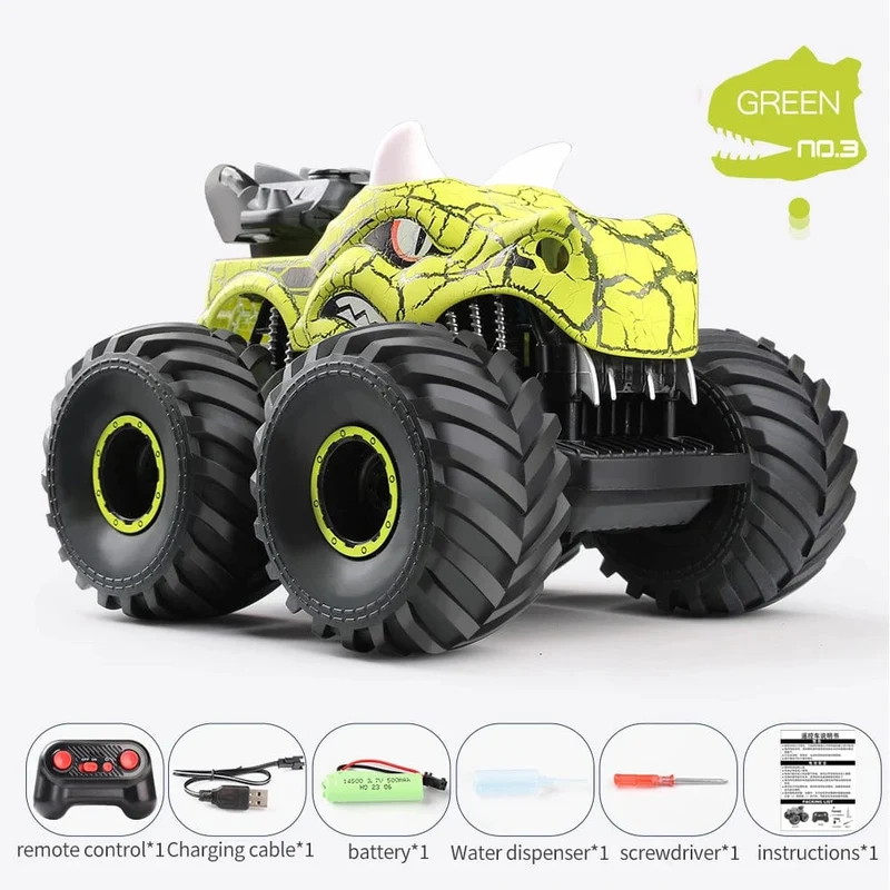 RC Auto Kinder Spielzeug Fernbedienung Autos Kinder Spielzeug Ständer mit Lichter Spray Dinosaurier Stunt Chinesische Elektro Fahrzeug Spielzeug für Jungen