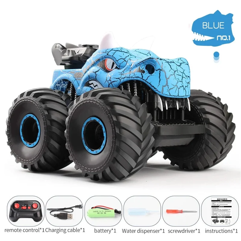RC Auto Kinder Spielzeug Fernbedienung Autos Kinder Spielzeug Ständer mit Lichter Spray Dinosaurier Stunt Chinesische Elektro Fahrzeug Spielzeug für Jungen