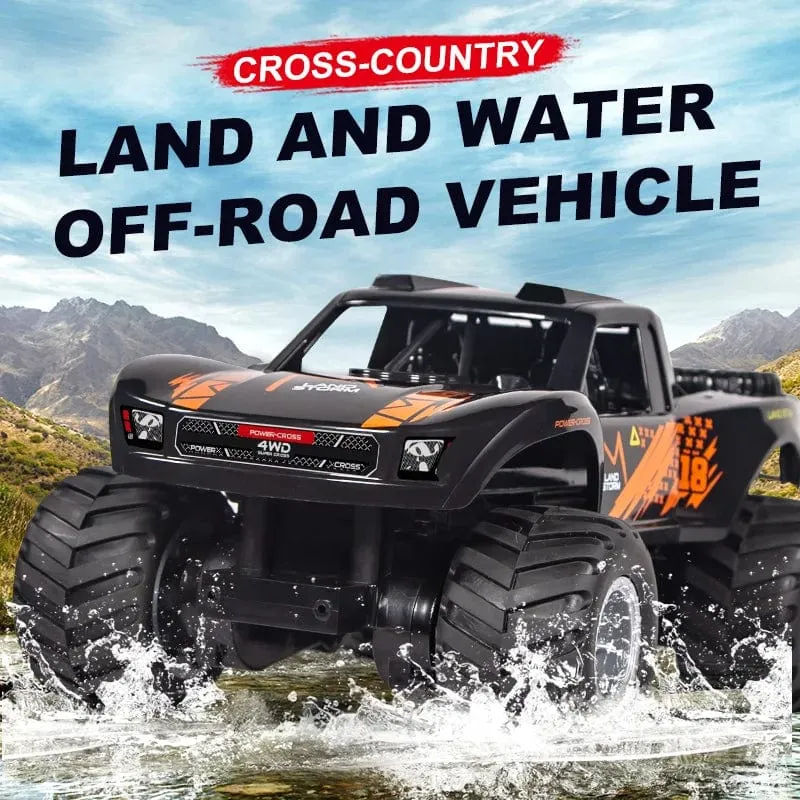 4WD RC Auto Amphibien Geländewagen 2.4G Fernbedienung Wasser Land Wasserdicht Crawler Stunt Klettern Lkw Spielzeug für Kinder