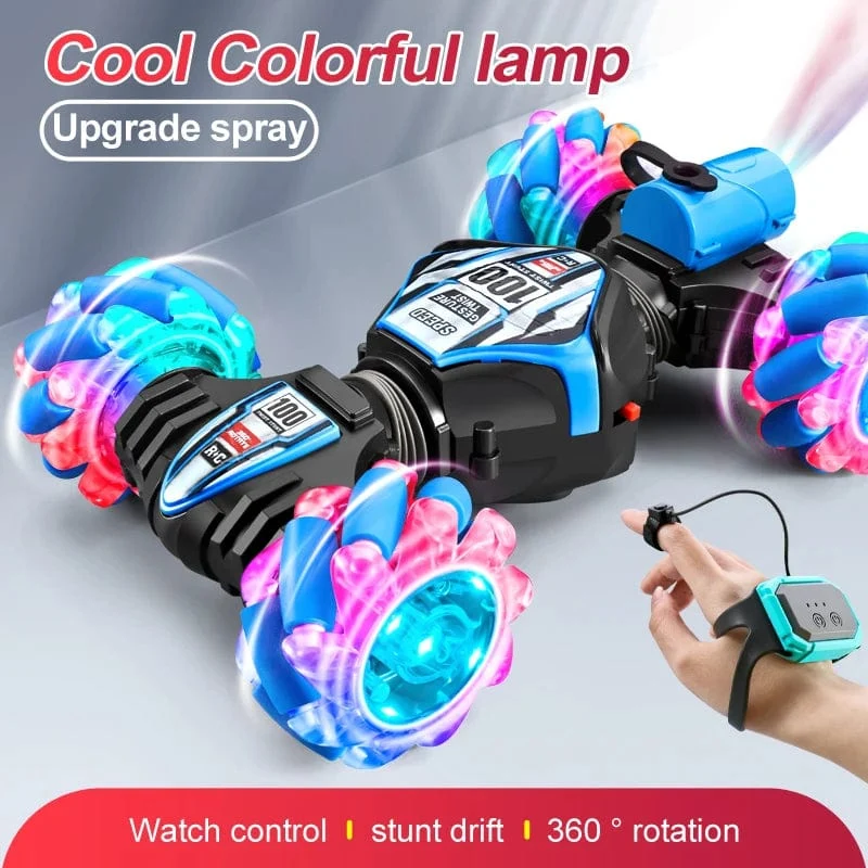 2023 neueste RC Stunt Auto 2.4G Fernbedienung Autos RC Uhr Geste Sensor LED Rotation Geschenk Elektronisches Spielzeug für kinder Jungen