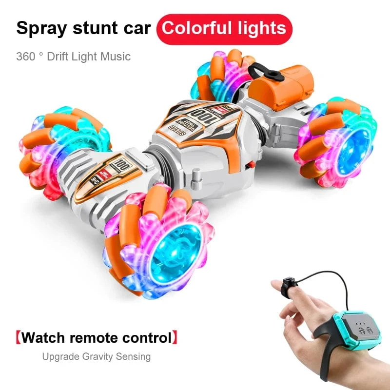 2023 neueste RC Stunt Auto 2.4G Fernbedienung Autos RC Uhr Geste Sensor LED Rotation Geschenk Elektronisches Spielzeug für kinder Jungen
