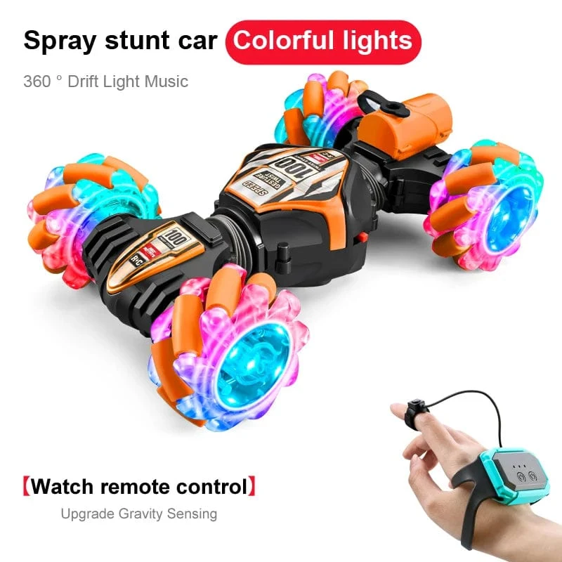2023 neueste RC Stunt Auto 2.4G Fernbedienung Autos RC Uhr Geste Sensor LED Rotation Geschenk Elektronisches Spielzeug für kinder Jungen