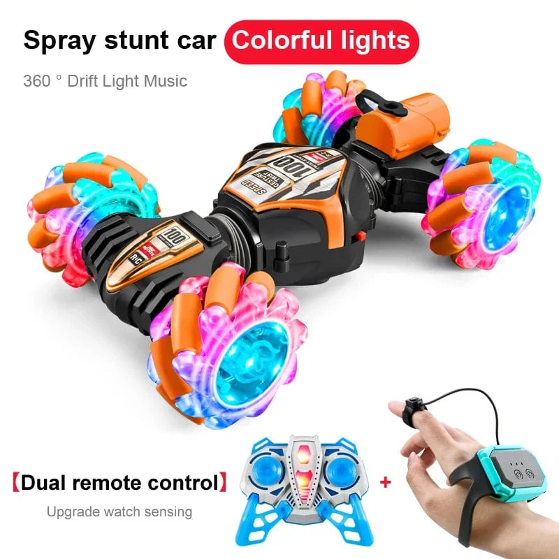 2023 neueste RC Stunt Auto 2.4G Fernbedienung Autos RC Uhr Geste Sensor LED Rotation Geschenk Elektronisches Spielzeug für kinder Jungen