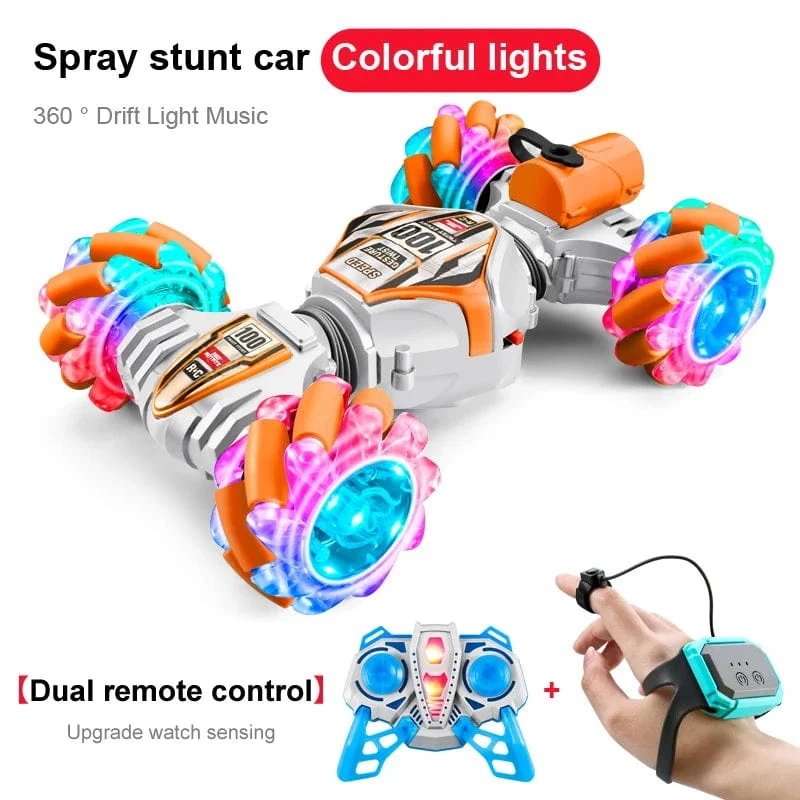 2023 neueste RC Stunt Auto 2.4G Fernbedienung Autos RC Uhr Geste Sensor LED Rotation Geschenk Elektronisches Spielzeug für kinder Jungen