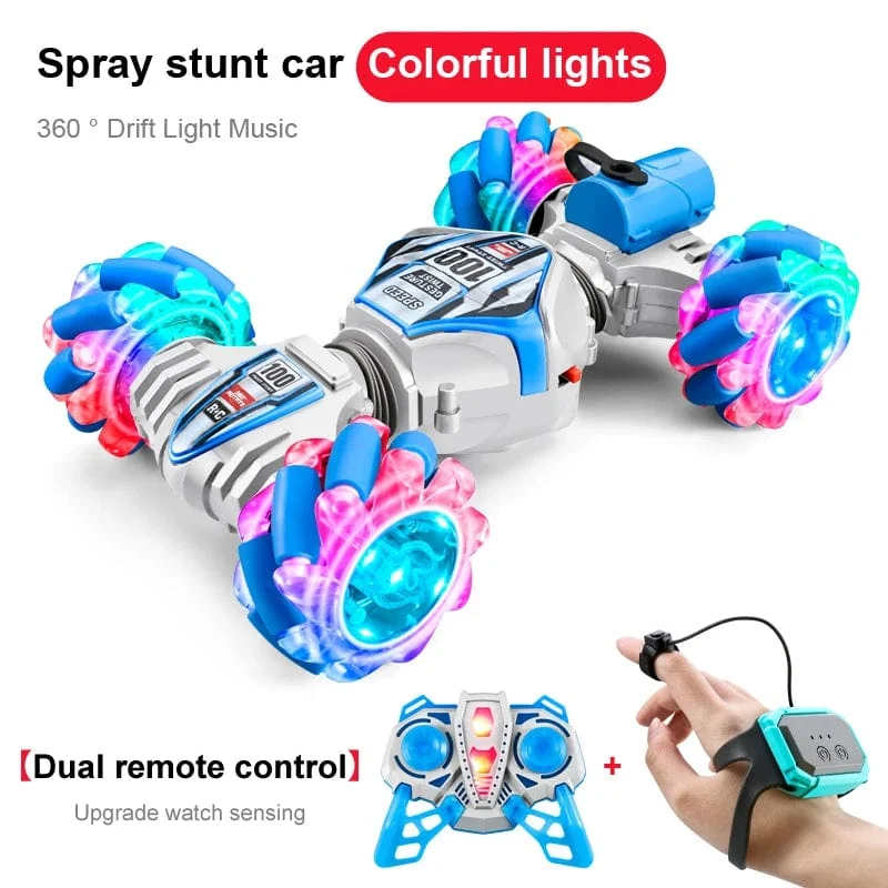 2023 neueste RC Stunt Auto 2.4G Fernbedienung Autos RC Uhr Geste Sensor LED Rotation Geschenk Elektronisches Spielzeug für kinder Jungen