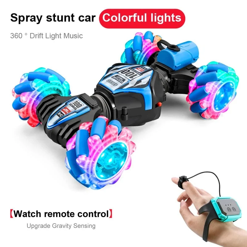 2023 neueste RC Stunt Auto 2.4G Fernbedienung Autos RC Uhr Geste Sensor LED Rotation Geschenk Elektronisches Spielzeug für kinder Jungen