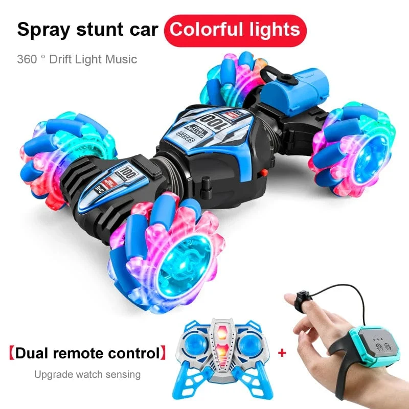 2023 neueste RC Stunt Auto 2.4G Fernbedienung Autos RC Uhr Geste Sensor LED Rotation Geschenk Elektronisches Spielzeug für kinder Jungen