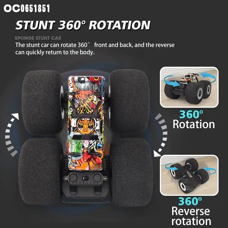 RC Auto Stunt Drift Soft Big Schwammreifen Buggy Fahrzeugmodell Funkgesteuerte Maschine Fernbedienung Spielzeug Für Jungen Geschenke Indoor