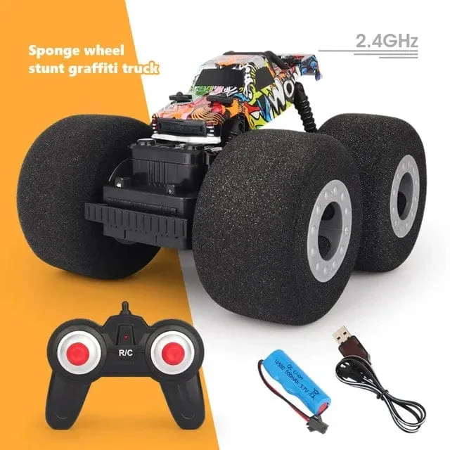 RC Auto Stunt Drift Soft Big Schwammreifen Buggy Fahrzeugmodell Funkgesteuerte Maschine Fernbedienung Spielzeug Für Jungen Geschenke Indoor