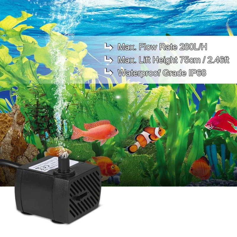 110V/220V 2.5W/3W/4W/5W Ultra-leise Tauchbrunnenpumpe Filter Fischteich Aquarium Wasserpumpe Tank Gartenbrunnen