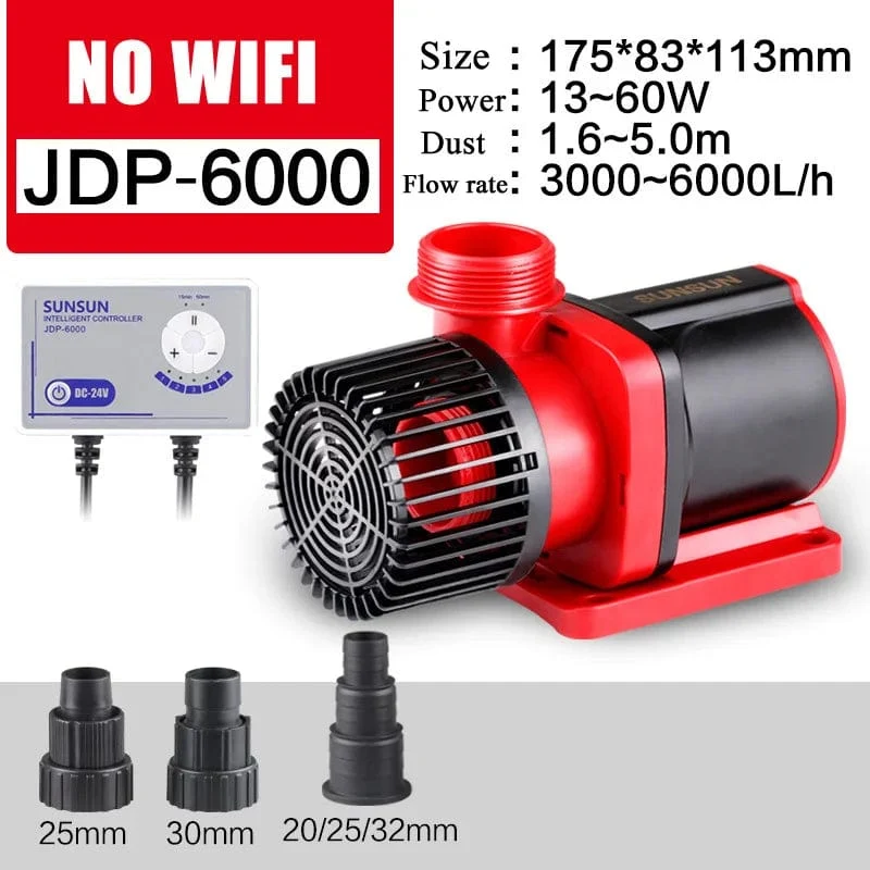 SUNSUN JDP DC Variable Frequenz, leise, leise, WLAN, Tauchwasserpumpe für Meeresriffaquarien, Teich, 100–240 V