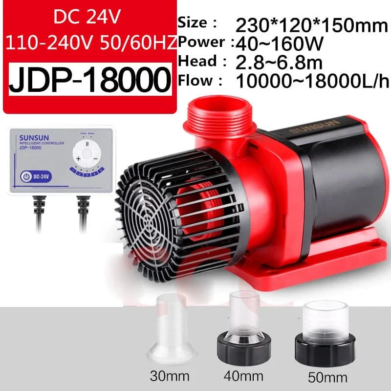 SUNSUN JDP DC Variable Frequenz, leise, leise, WLAN, Tauchwasserpumpe für Meeresriffaquarien, Teich, 100–240 V