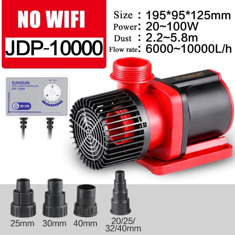 SUNSUN JDP DC Variable Frequenz, leise, leise, WLAN, Tauchwasserpumpe für Meeresriffaquarien, Teich, 100–240 V