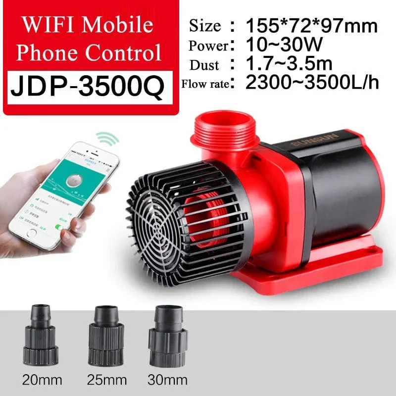 SUNSUN JDP DC Variable Frequenz, leise, leise, WLAN, Tauchwasserpumpe für Meeresriffaquarien, Teich, 100–240 V