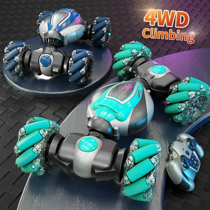 2.4G Mini Geste Induktion Twist Auto Licht Elektrische RC Spielzeug Verformung Auto Kid Drift Stunt Fernbedienung Geländewagen
