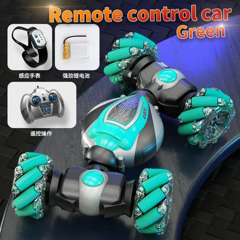 2.4G Mini Geste Induktion Twist Auto Licht Elektrische RC Spielzeug Verformung Auto Kid Drift Stunt Fernbedienung Geländewagen