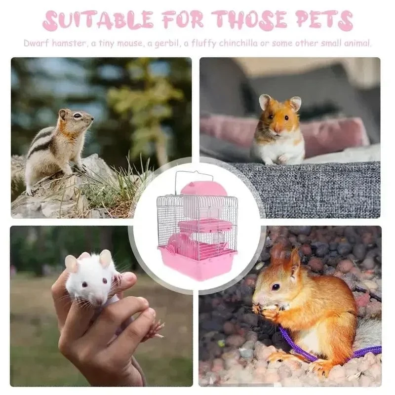 Hamsterkäfig Glamping Zubehör Maus Spielzeug Villa Kleines Haus Versteck Hütte Kunststoff Haustier Reise Ratte