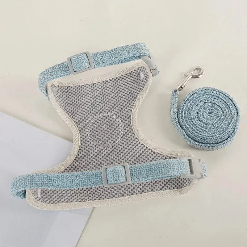 Niedliches Kaninchengeschirr-Leine-Set, Hasen-Haustierzubehör, kleine Transportbox, Teddybär, Katzenleine, Kaninchenhalsband, Kaninchenzubehör
