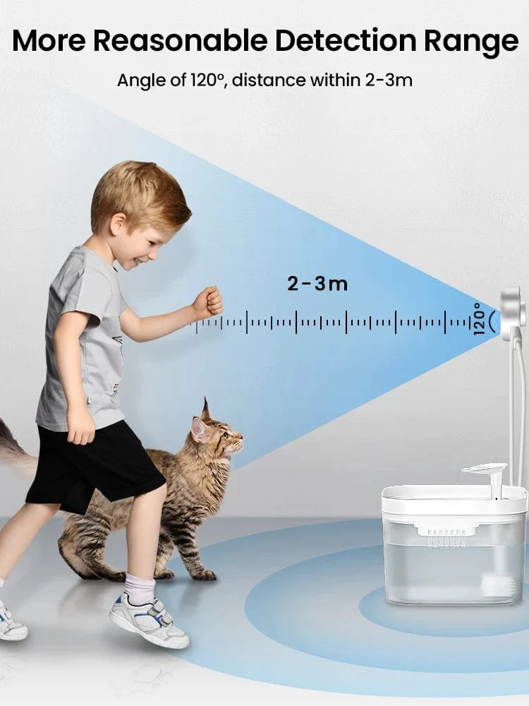 DownyPaws Pfotenförmiger PIR-Bewegungssensor für automatischen Katzenbrunnen, Infrarotsensor für alle Haustierwasserspender mit USB-Schnittstelle