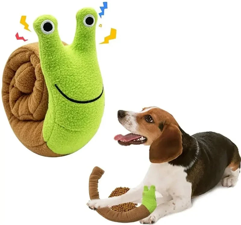 Hund Quietschen Spielzeug Haustier Schnüffeln Plüsch Schnecken Spielzeug Tibetische Lebensmittel Molaren Puzzle Hund Spielzeug Interaktive Katze Hund Puzzle Spielzeug Feeder wholsale