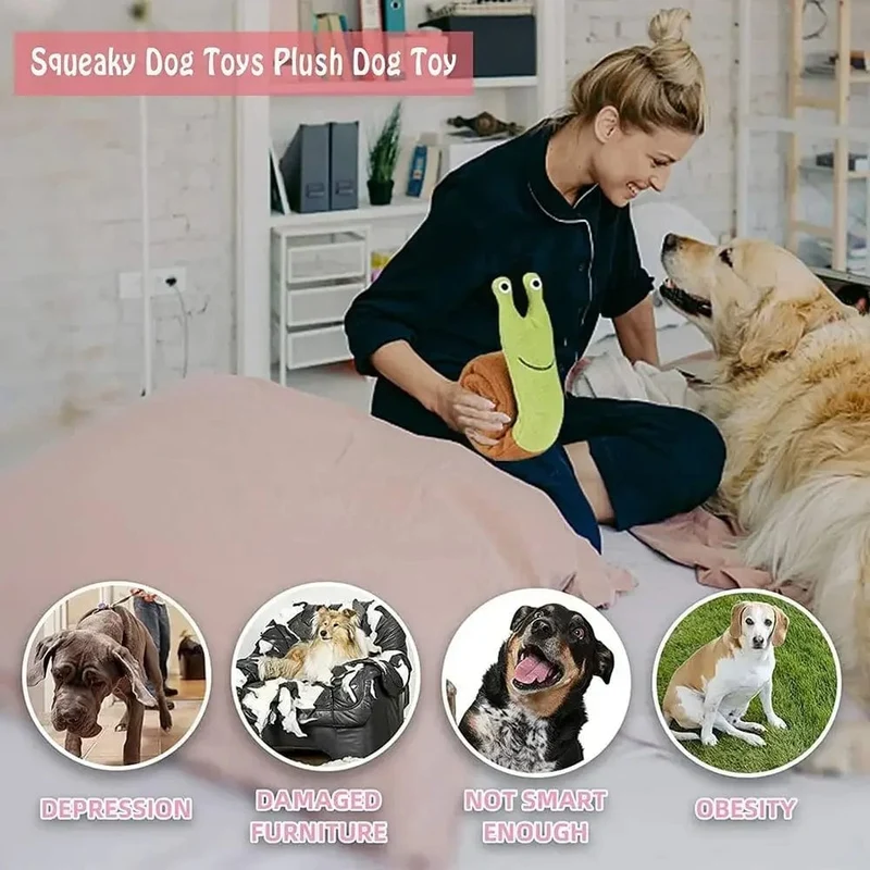 Hund Quietschen Spielzeug Haustier Schnüffeln Plüsch Schnecken Spielzeug Tibetische Lebensmittel Molaren Puzzle Hund Spielzeug Interaktive Katze Hund Puzzle Spielzeug Feeder wholsale