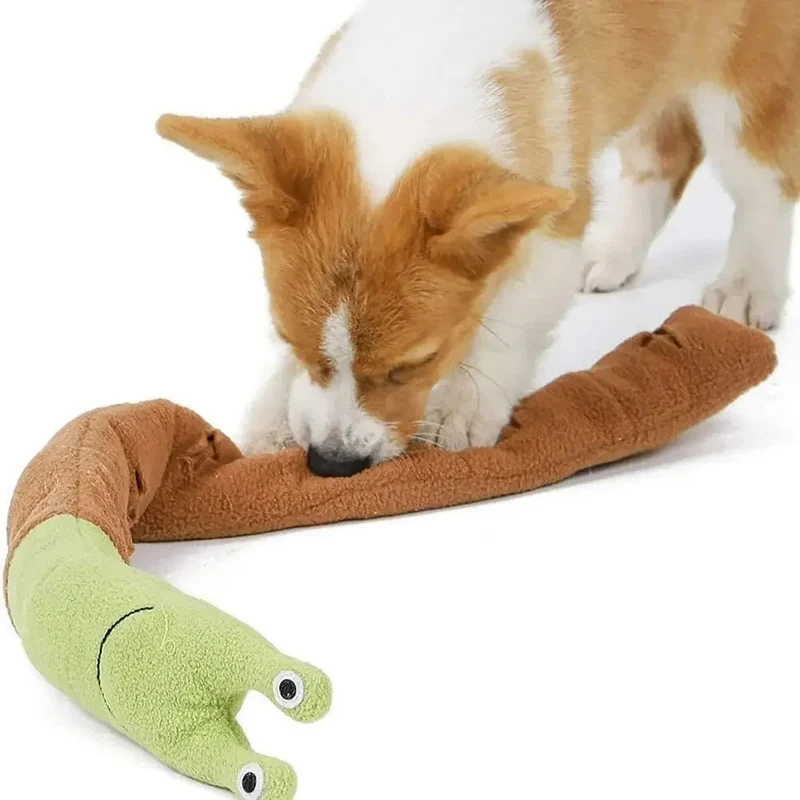 Hund Quietschen Spielzeug Haustier Schnüffeln Plüsch Schnecken Spielzeug Tibetische Lebensmittel Molaren Puzzle Hund Spielzeug Interaktive Katze Hund Puzzle Spielzeug Feeder wholsale