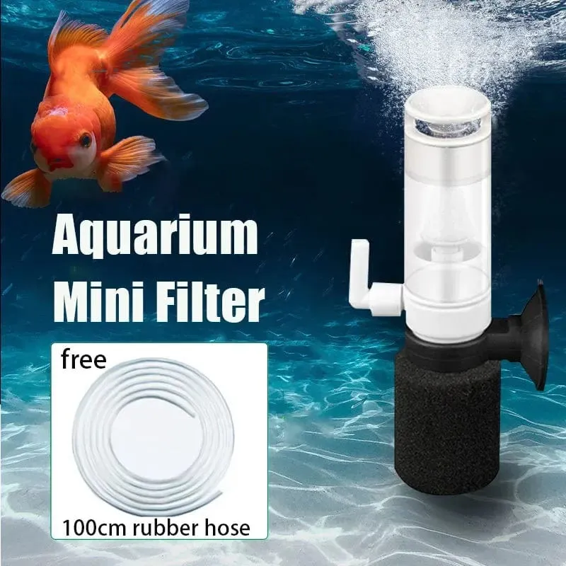 Mini-Aquariumfilter, Bio-Schwamm-Filtermedien, mehrschichtiger Innenfilter für kleine Aquarien, Filter, Luftpumpen