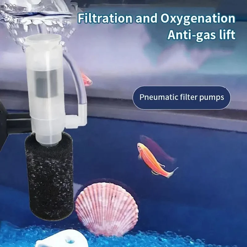 Mini-Aquariumfilter, Bio-Schwamm-Filtermedien, mehrschichtiger Innenfilter für kleine Aquarien, Filter, Luftpumpen