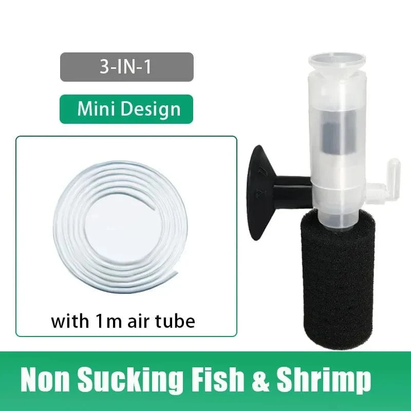 Mini-Aquariumfilter, Bio-Schwamm-Filtermedien, mehrschichtiger Innenfilter für kleine Aquarien, Filter, Luftpumpen