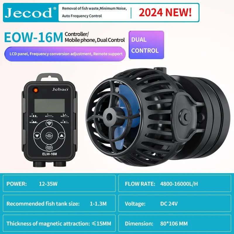 Jebao Jecod Neue EOW Aquarium Wave Maker Wasserpumpe Filter 12 V 24 V Brunnenpumpe Aquarium WIFI Ultra Ruhige Frequenz Smart Pumpe