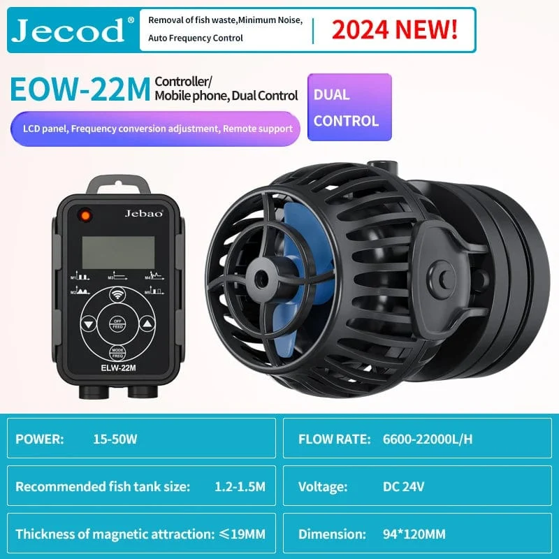 Jebao Jecod Neue EOW Aquarium Wave Maker Wasserpumpe Filter 12 V 24 V Brunnenpumpe Aquarium WIFI Ultra Ruhige Frequenz Smart Pumpe