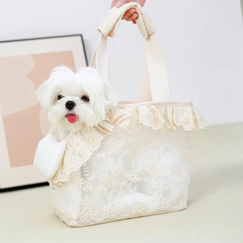 Onecute Welpentragetasche für Hunde, zum Spazierengehen, Haustierzubehör, Taschen mit Spitze, Hand-Schulter für süße Chihuahua-Produkte