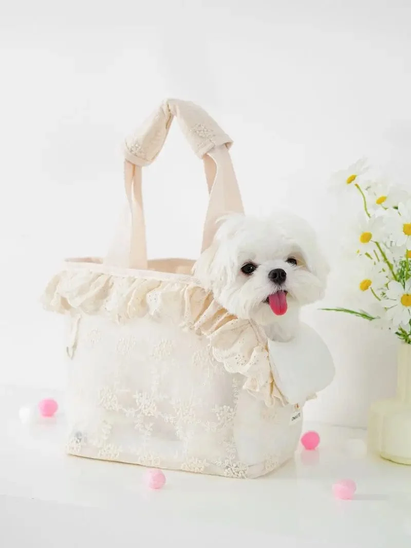 Onecute Welpentragetasche für Hunde, zum Spazierengehen, Haustierzubehör, Taschen mit Spitze, Hand-Schulter für süße Chihuahua-Produkte