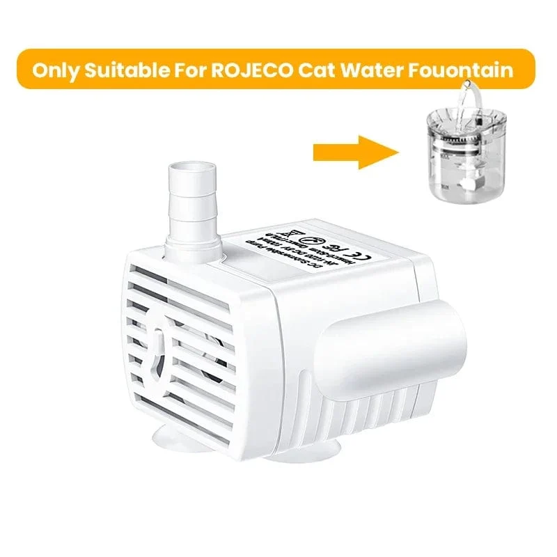 ROJECO Wasserpumpe für Auto-Katzen-Wasserbrunnen, Zubehör, Haustier-Trinkbrunnen, Wasserpumpe für Katzentrinker, Spender, Ersatz