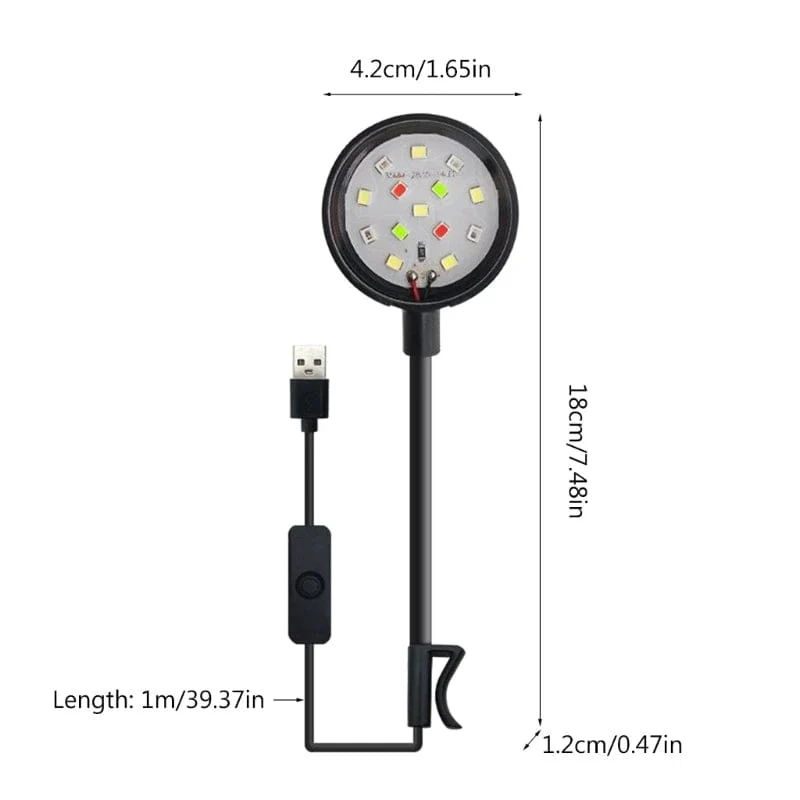 Aquarium-Fisch-LED-Licht-Clip auf kleinen Wachstumslicht-drehbaren Landschaftslampen