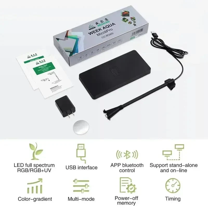 WEEK AQUA USB-Aquarienlicht, Pflanzenwachstum, Vollspektrum-LED-Ökologie, Mikrolandschaftslicht, Nano-Aquarienlicht