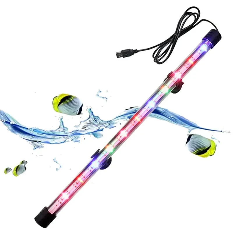 17-47 cm Aquarium LED Beleuchtung Tauch Stimmung Lampe USB Wasserdicht Aquarium Dekorative Pflanze Wachsen Licht Zubehör 110-240 V