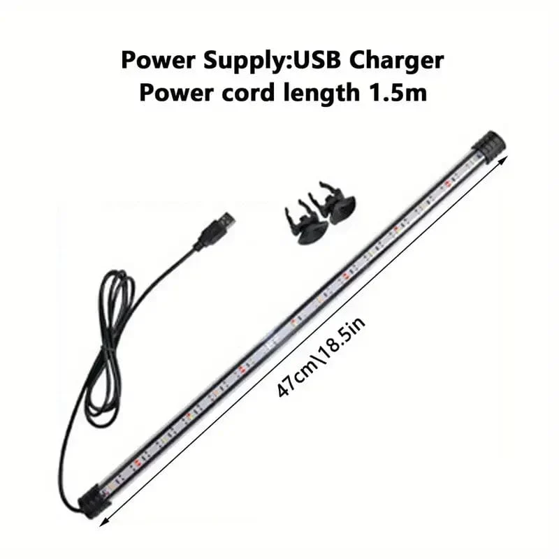 17-47 cm Aquarium LED Beleuchtung Tauch Stimmung Lampe USB Wasserdicht Aquarium Dekorative Pflanze Wachsen Licht Zubehör 110-240 V