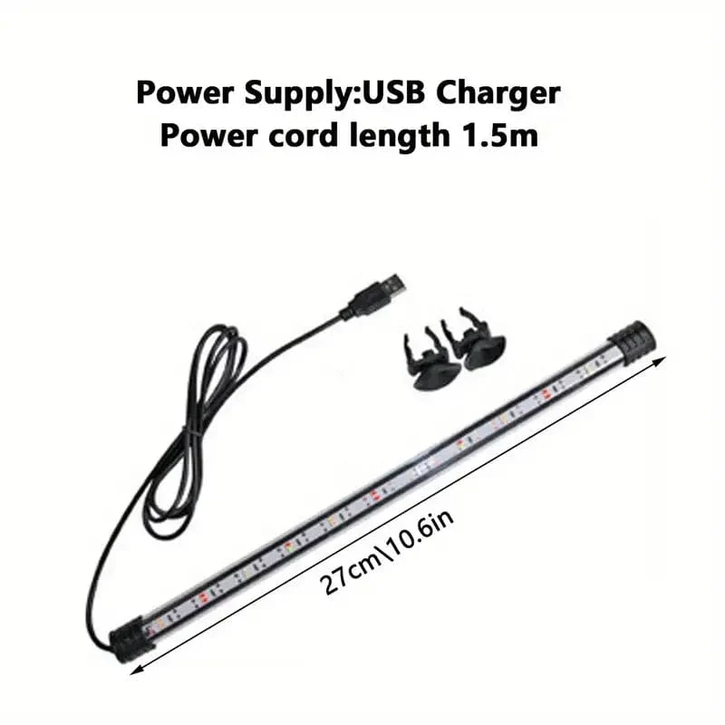 17-47 cm Aquarium LED Beleuchtung Tauch Stimmung Lampe USB Wasserdicht Aquarium Dekorative Pflanze Wachsen Licht Zubehör 110-240 V