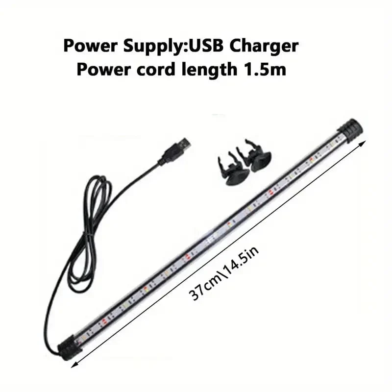 17-47 cm Aquarium LED Beleuchtung Tauch Stimmung Lampe USB Wasserdicht Aquarium Dekorative Pflanze Wachsen Licht Zubehör 110-240 V