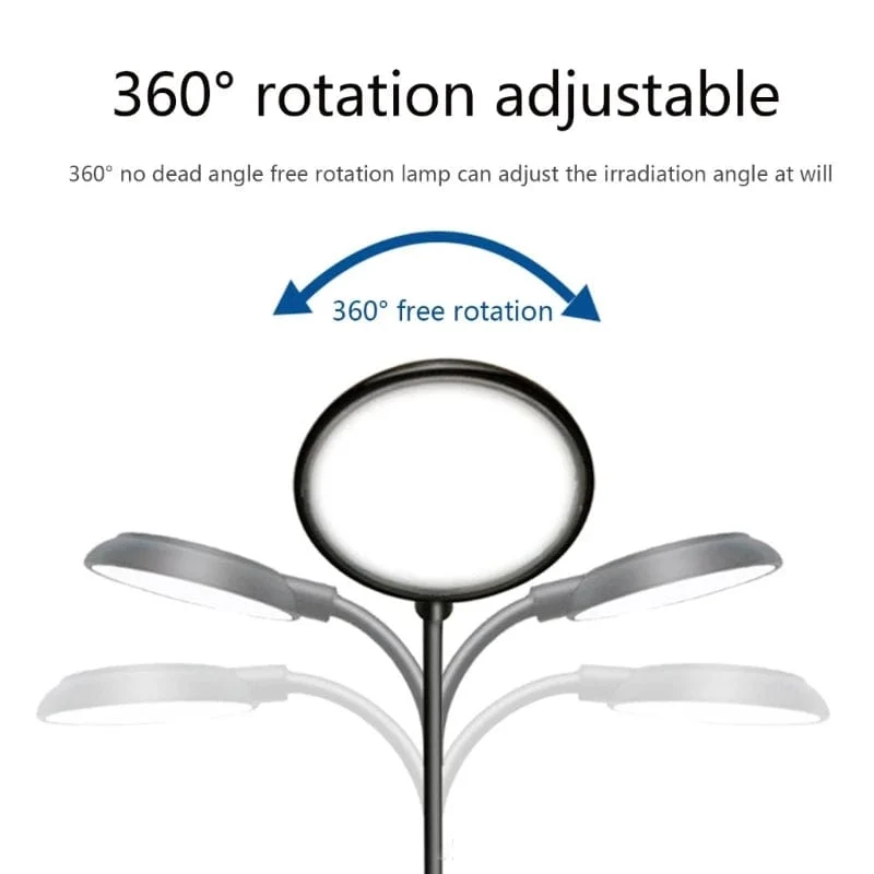 Aquarien Clip-on-Lichtklemme, Aquariumbeleuchtung, LED-Perlen, weiße und blaue Lichter, 360-Grad-Drehung, 5 W, USB-Stecker
