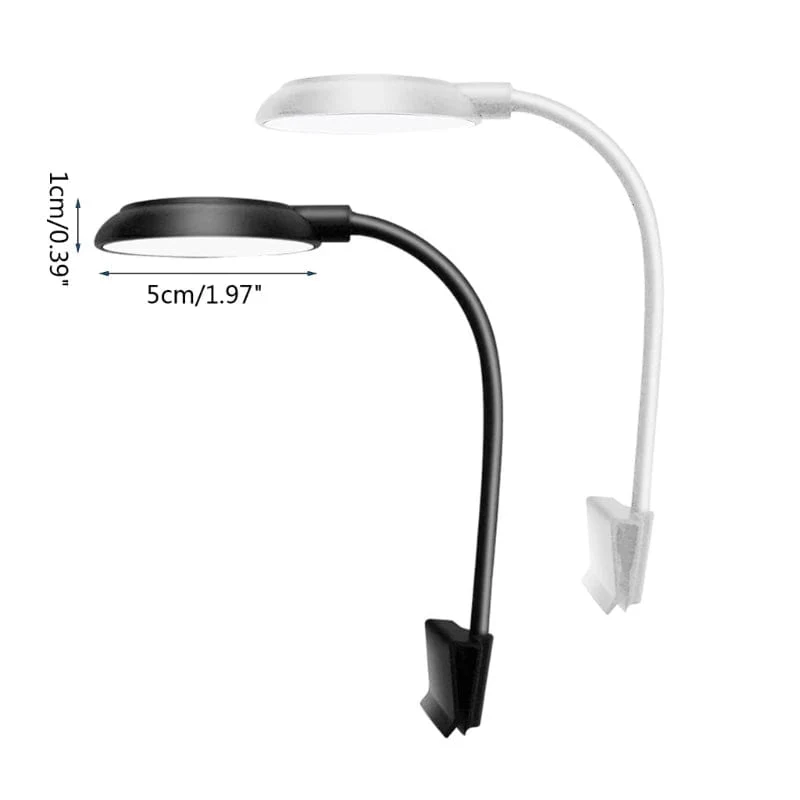 Aquarien Clip-on-Lichtklemme, Aquariumbeleuchtung, LED-Perlen, weiße und blaue Lichter, 360-Grad-Drehung, 5 W, USB-Stecker