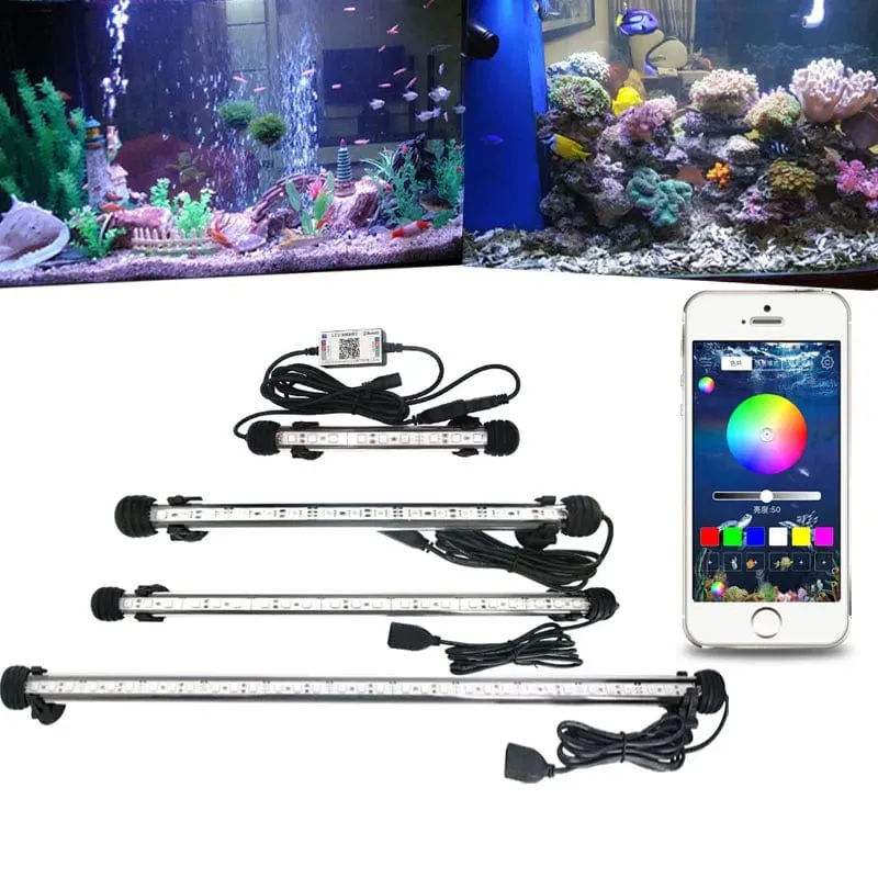 RGB Aquarium Licht Marine Bluetooth Controller Aquarium Led Beleuchtung Leuchte Für Aquarium Led Licht Tauch Aquarium Licht