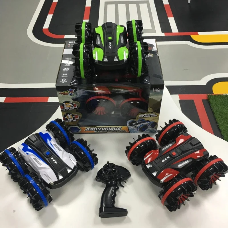 360 drehen Rc Autos Fernbedienung Stunt Auto 2 Seiten wasserdichtes Fahren auf Wasser und Land amphibisches elektrisches Spielzeug für Kinder