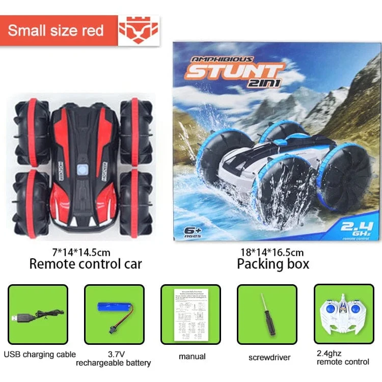360 drehen Rc Autos Fernbedienung Stunt Auto 2 Seiten wasserdichtes Fahren auf Wasser und Land amphibisches elektrisches Spielzeug für Kinder