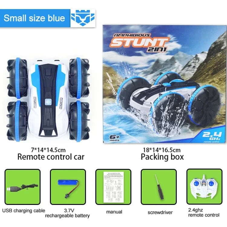 360 drehen Rc Autos Fernbedienung Stunt Auto 2 Seiten wasserdichtes Fahren auf Wasser und Land amphibisches elektrisches Spielzeug für Kinder