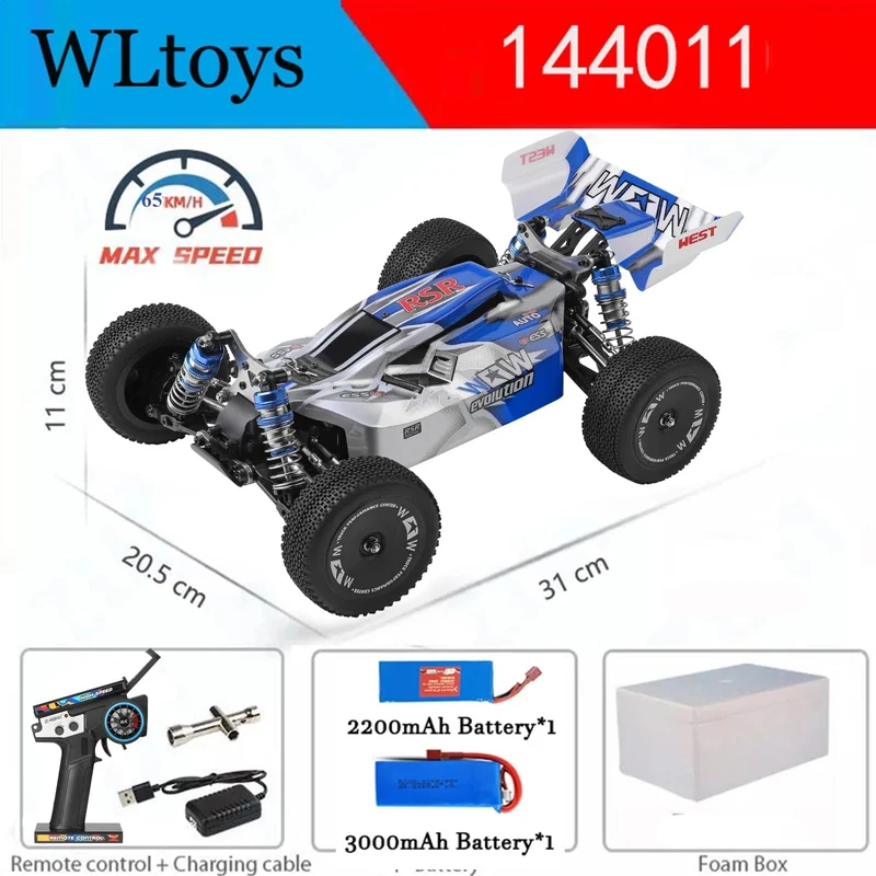 WLtoys 144011-V8 (144001 aktualisiert) 2.4 G RC Auto 65 km/h 550 Motor 4WD High Speed ​​Off-Road Drift RC Spielzeug für Kinder und Erwachsene Geschenk