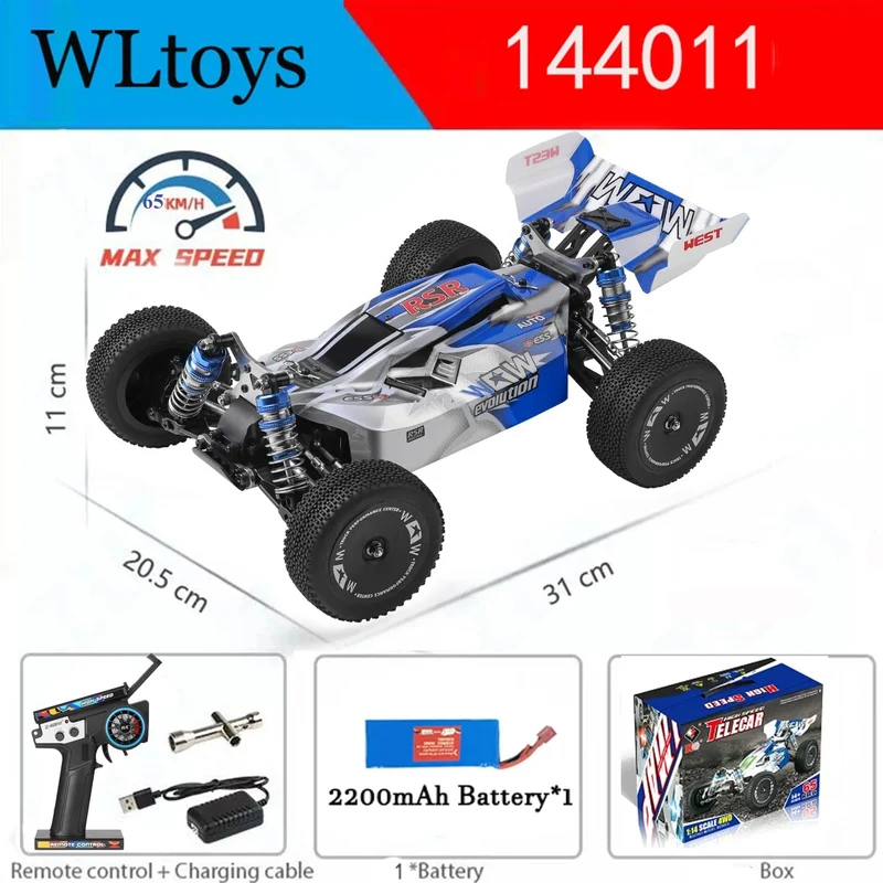 WLtoys 144011-V8 (144001 aktualisiert) 2.4 G RC Auto 65 km/h 550 Motor 4WD High Speed ​​Off-Road Drift RC Spielzeug für Kinder und Erwachsene Geschenk